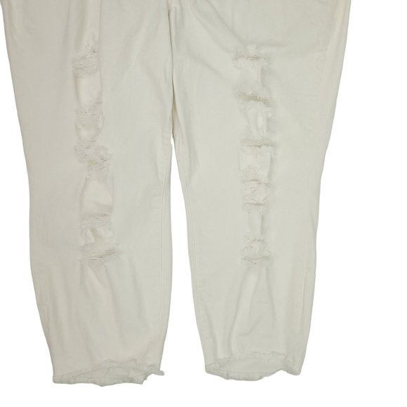 Torrid Skinny Distressed Crop Capri Jeans Womens Plus Size 26 Stretch Raw Hem - Picture 7 of 12